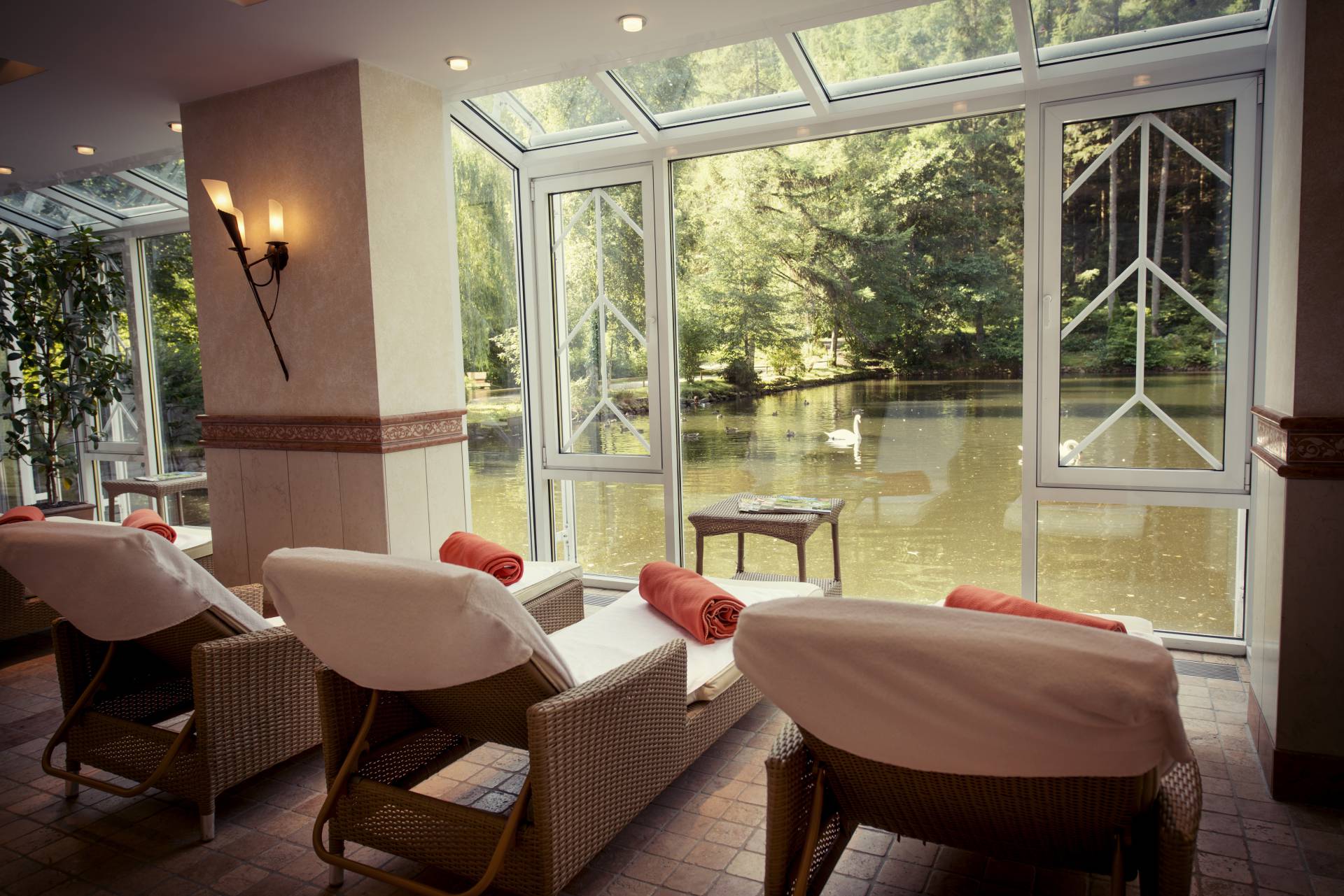 Ruheliegen mit Blick auf den Langenwaldsee