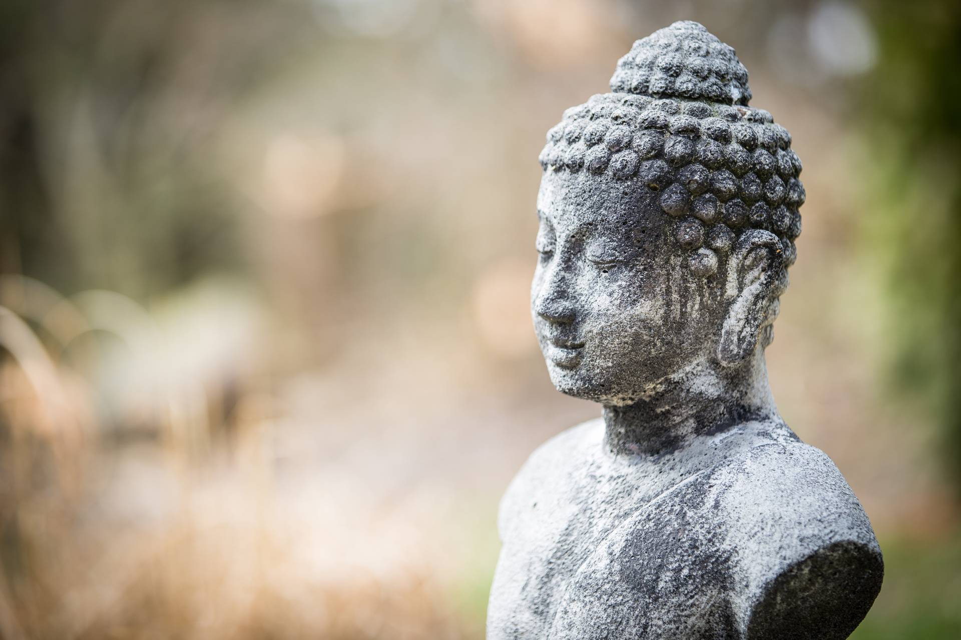 Detailbild Buddha im Japanischen Garten