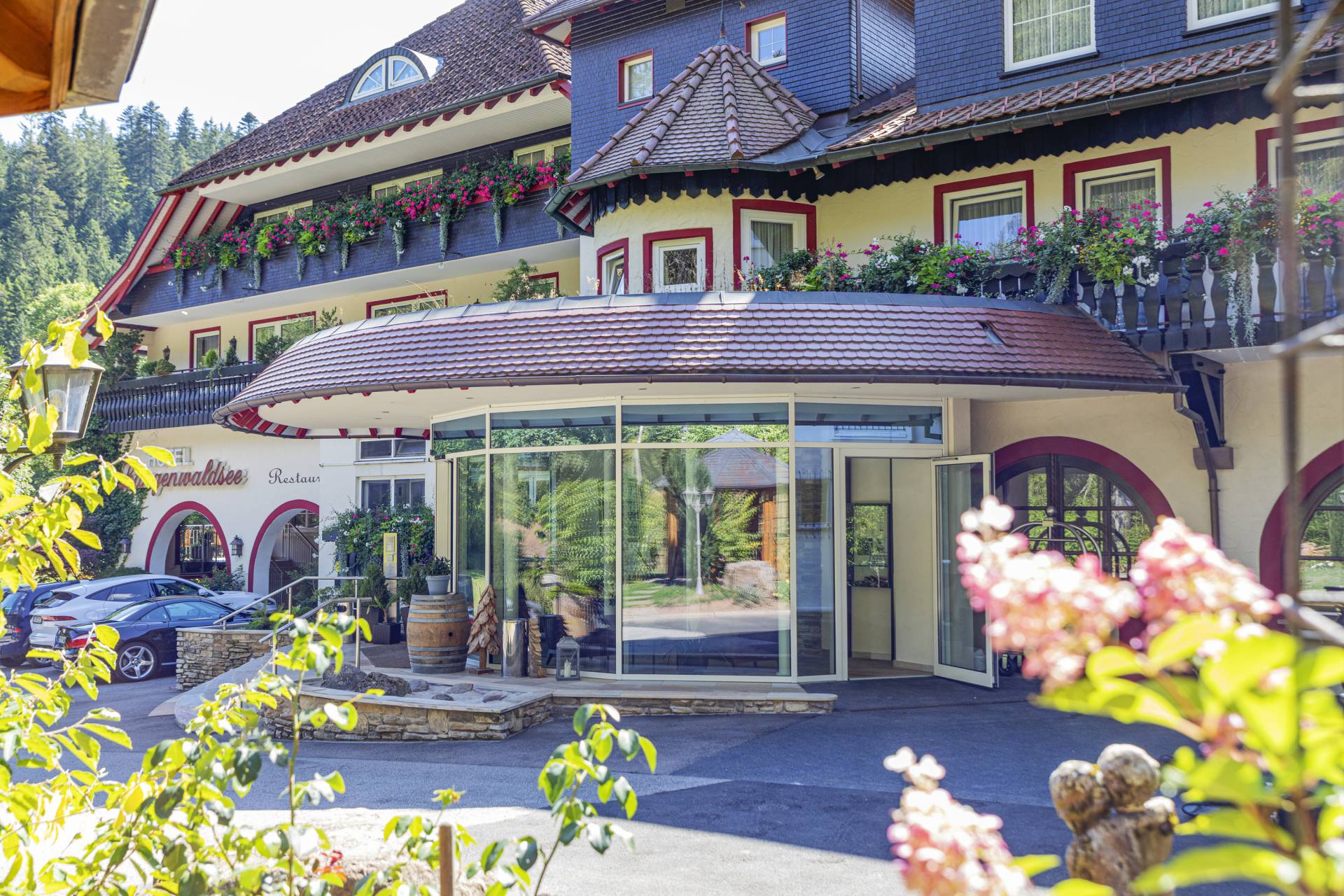 Eingangsbereich Wellnesshotel Langenwaldsee