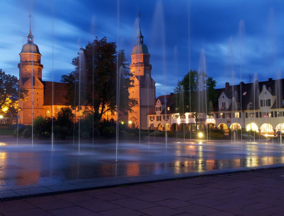 Die Freudenstadt Kirche bei Nacht
