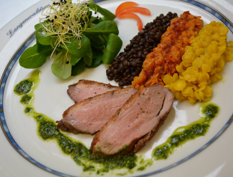 Hauptspeise im Restaurant des Hotel Langenwaldsee